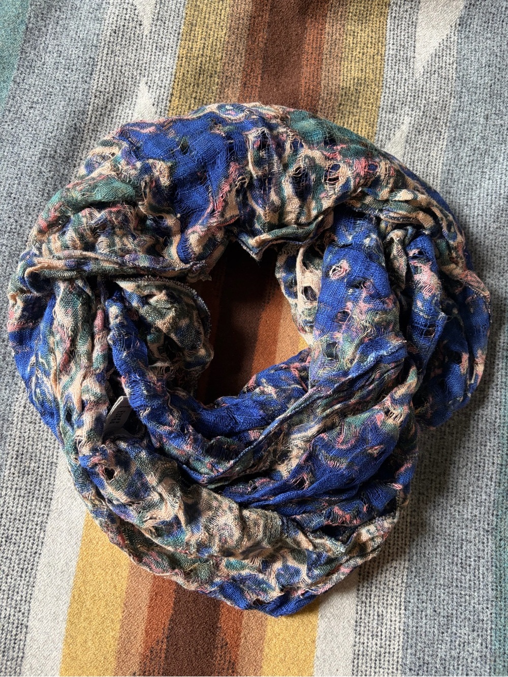 Ecote Blue Multi-Accent Infinity Scarf